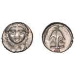 Greek Coinages, THRACE, Apollonia Pontica, Tetrobol, 450-350, anchor, flanked by crayfish an...