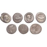 Roman Imperial Coinage, Augustus, Denarius, Lugdunum, c. 2 BC - 4 AD, laureate bust right, r...