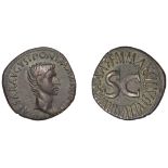 Roman Imperial Coinage, Augustus, As, 7 BC, bare head right, rev. m maecilivs tvllvs iii vir...