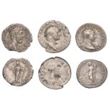 Roman Imperial Coinage, Vespasian, Denarius, 73, rev. Emperor seated left, holding sceptre a...