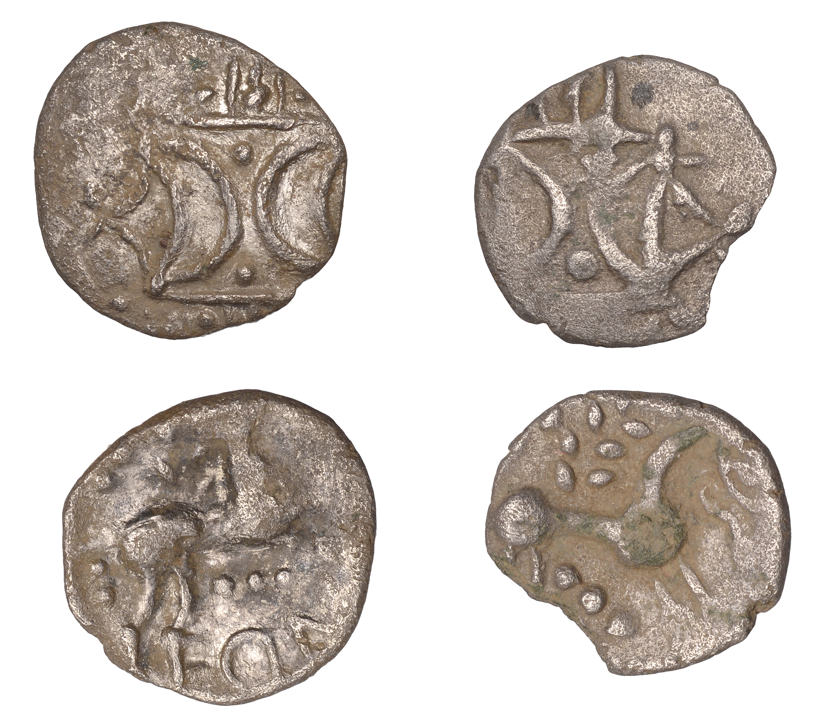 ICENI, Ecen, silver Unit, two opposed crescents on wreath, rev. horse right, 0.88g (ABC 1672...