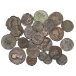 Miscellaneous Roman Imperial bronze coins (19), various emperors and types [19]. Varied stat...