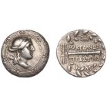 Greek Coinages, MACEDONIA, First Meris, Tetradrachm, Amphipolis, c. 158-150, diademed head o...