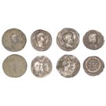 Roman Imperial Coinage, Trajan, Denarius, 97, rev. Victory standing left holding palm and sa...