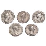 Miscellaneous Roman Imperial Denarii (5) [5]. Varied state Â£60-Â£80