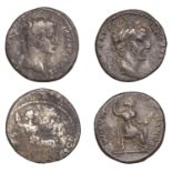 Roman Imperial Coinage, Tiberius, Denarii (2), Lugdunum, after 16 AD, laureate bust right, r...