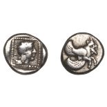 Greek Coinages, CARIA, Uncertain mint, Orou (local dynast), Quarter-Stater, c. 450-400 BC, f...