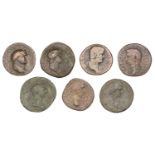 Roman Imperial Coinage, Augustus, As, 11-12, head left, rev. large S C, 9.32g (RIC 471; RCV...
