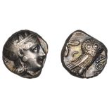 Greek Coinages, ATTICA, Athens, Tetradrachm, c. 353-294, helmeted head of Athena right, rev....