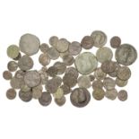 Miscellaneous Roman coins in base metal (59), various emperors and types [59]. Fair to very...