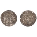Constantine VII Porphyrogenitus with Romanus I, Miliaresion, Constantinople, 931-44, large c...
