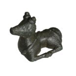 Celtic, bronze figure of a prostrate bull, 1st century AD, 3cm x 1.8cm x 2.3cm high; incised...