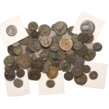 Miscellaneous base metal coins (approx. 70), various types [Lot]. Varied state Â£20-Â£30