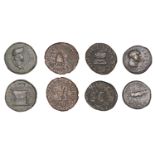 Roman Imperial Coinage, Augustus, Quadrans, 5 BC, moneyer series, altar, rev. large SC, 2.99...