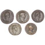 Roman Imperial Coinage, Nero, As, c. 65, rev. Victory advancing left, holding shield, S C in...