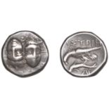 Greek Coinages, MOESIA, Istros, Drachm, c. 400-300, two male heads facing, the left inverted...