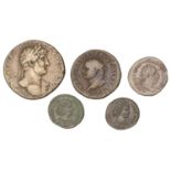 Roman Imperial Coinage, Titus, Dupondius, 80-1, radiate bust left, rev. Vesta seated left on...