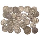 Miscellaneous Roman silver coins (33), Republic to 3rd century AD, various types [33]. Fair...
