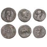 Roman Imperial Coinage, Domitian, Sestertius, 92-4, rev. Jupiter seated left, holding Victor...