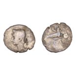 Roman Imperial Coinage, Augustus, Denarius, Colonia Patricia?, 17-16 BC, bare head left, rev...