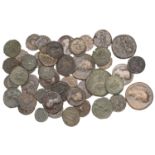 Miscellaneous Roman base metal coins (50), various types and emperors [50]. Fair to very fin...