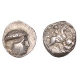 Greek Coinages, KINGS OF PÃ†ONIA, Patraos, Tetradrachm, c. 335-315, head of Apollo right, rev...