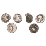 Roman Republican Coinage, L. Philippus, Denarius, c. 113-12, head of Philip V of Macedon rig...