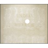 Government of India, three sheets of watermarked paper for three different issues of 5 Rupee...