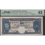 Commonwealth of Australia, Â£5, ND (1941), serial number R/64 281912, Armitage and McFarlane...