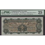 Commonwealth of Australia, Â£1, ND (1927), serial number K/84 583581, Riddle and Sheehan sign...