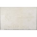 Government of India, watermarked paper for 10,000 Rupees, ND (1931), annotated with the text...