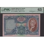 Banco de Angola, 100 Angolares, 2 December 1946, serial number 17UK 00001, in PMG holder 63,...
