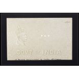 Government of India, watermarked paper for 50 Rupees, ND (1930), annotated with the text â€œ50...