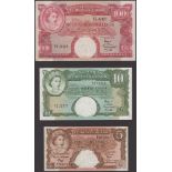 East African Currency Board, 5, 10, 20 and 100 Shillings, ND (1958-61), prefixes F20, Y2, E1...
