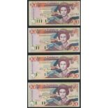 Eastern Caribbean Central Bank, $20, ND (1994), suffixes a, d, g, k, l, m, v, Venner signatu...
