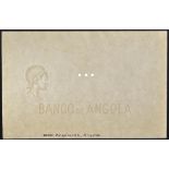 Republica Portuguesa, Angola and Banco de Angola, watermarked paper for 20, 50 (4), 100 and...