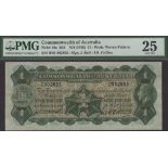 Commonwealth of Australia, Â£1, ND (1926), serial number H/61 902853, Kell and Collins signat...