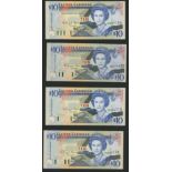 Eastern Caribbean Central Bank, $10 (8), ND (1994), suffixes a, d, g, k, l, m, u, v, Venner...