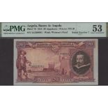 Banco de Angola, 20 Angolares, 23 April 1947, serial number 1AX 00001, in PMG holder 53, abo...