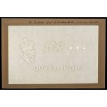 Government of India, watermarked paper for 10 Rupees (3), ND (1925), annotated on frames â€œ10...