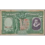Banco de Angola, 50 Angolares, 1 March 1951, serial number 50WZ 14187, very fine BNB B410b...