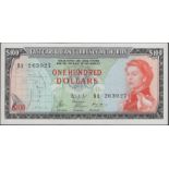 East Caribbean Currency Authority, $100, ND (1974), serial number A1 263927, Squires, Wallin...