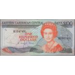 Eastern Caribbean Central Bank, $100, ND (1988), serial number B204749L, Venner signature, s...