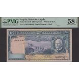 Banco de Angola, 1000 Escudos, 10 June 1970, serial number Aadb 500001, in PMG holder 58 EPQ...