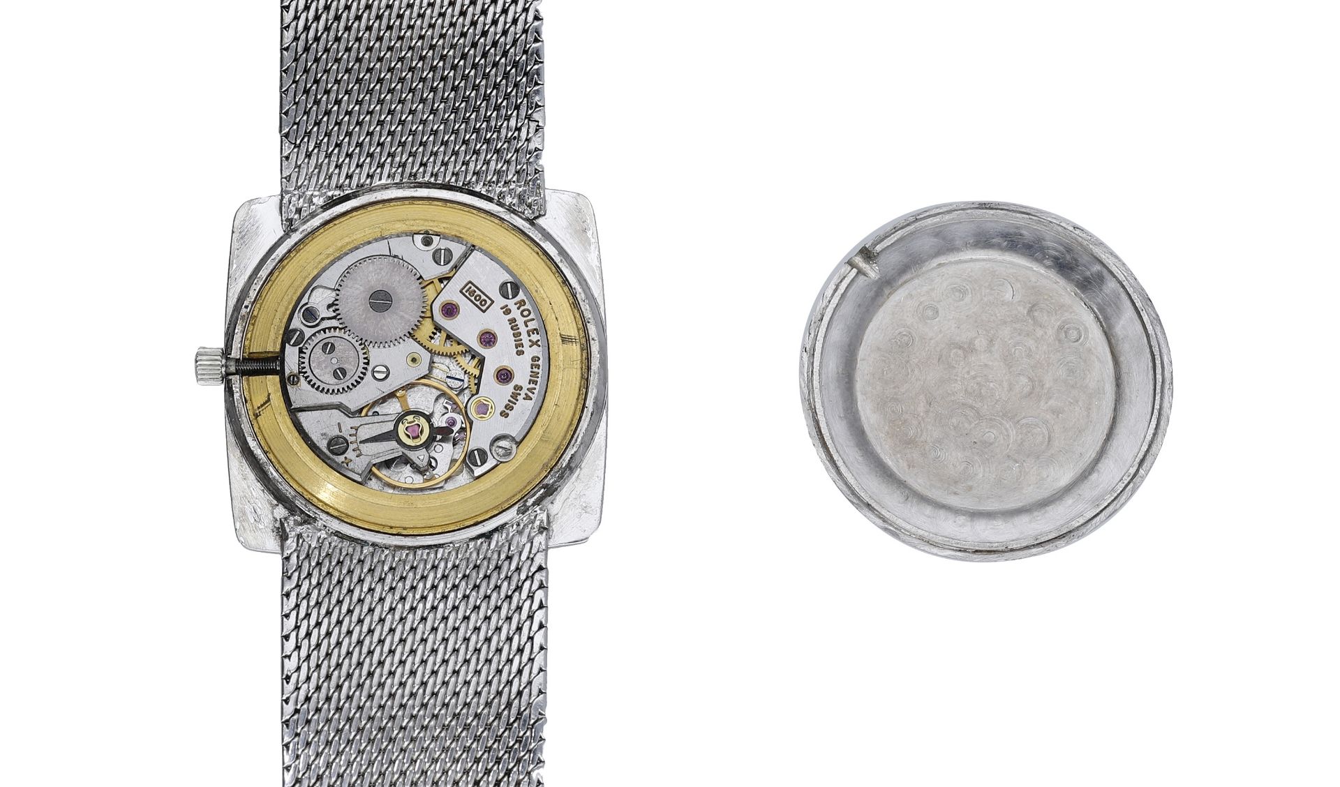 Rolex. A gold cushion-form bracelet watch, circa 1970. Movement: cal. 1600, manual winding.... - Bild 2 aus 6