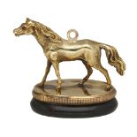 A 19th century gold horse fob seal, the finely cast horse realistically modelled, and mounte...