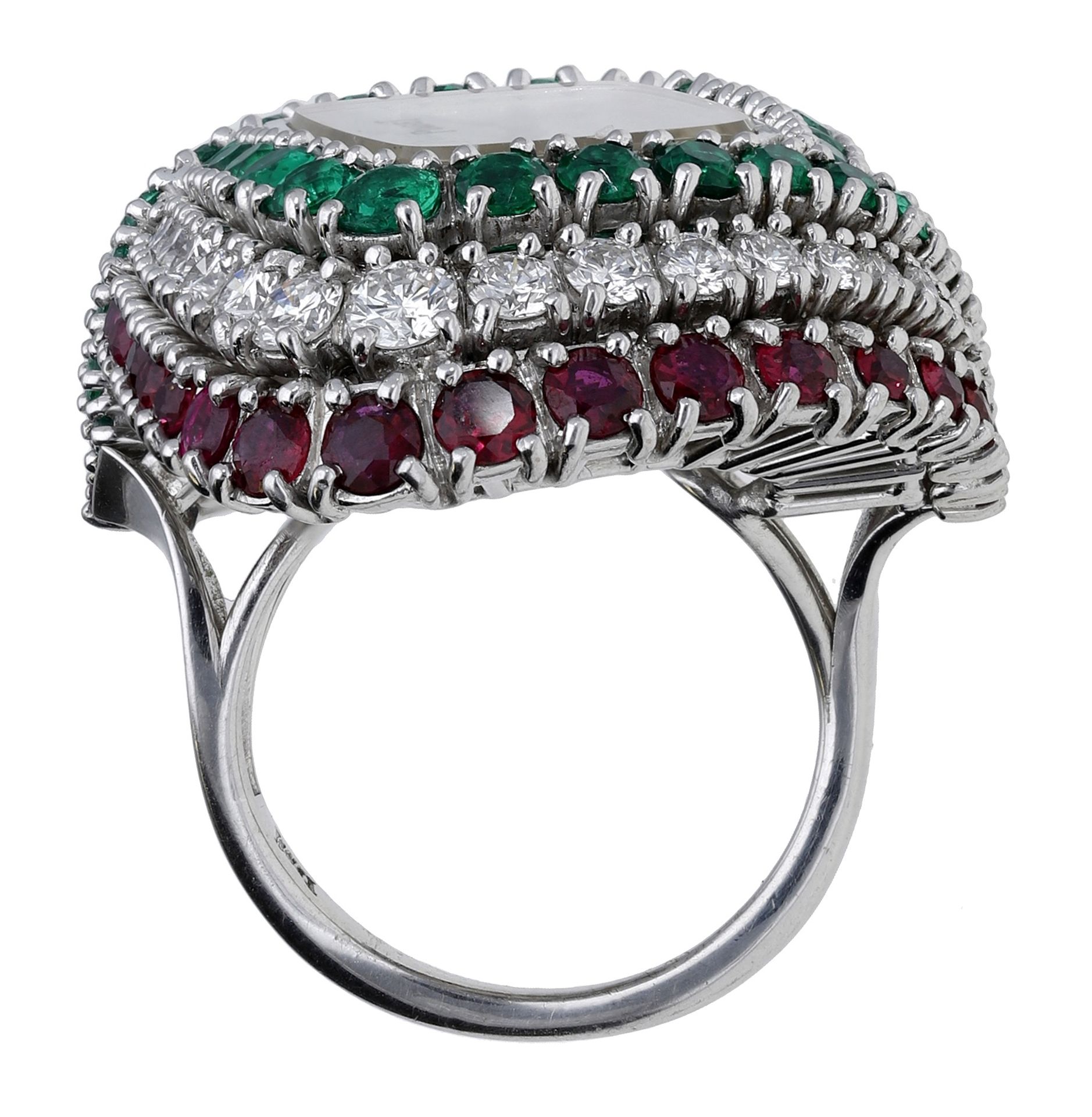 Piaget. A lady's white gold, emerald, ruby and diamond-set ring watch, ref. 3657, circa 1976... - Bild 6 aus 10