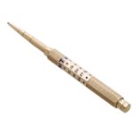 A 9ct gold perpetual calendar propelling pencil by Sampson Mordan & Co., the tip signed, and...
