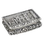 A William IV silver 'Castle Top' vinaigrette by Nathaniel Mills, of rectangular form, the hi...