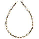 A diamond necklace retailed by Garrard & Co., the bicoloured collar designed as a series of...